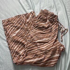 Striped Brown and White Lounge Pants
